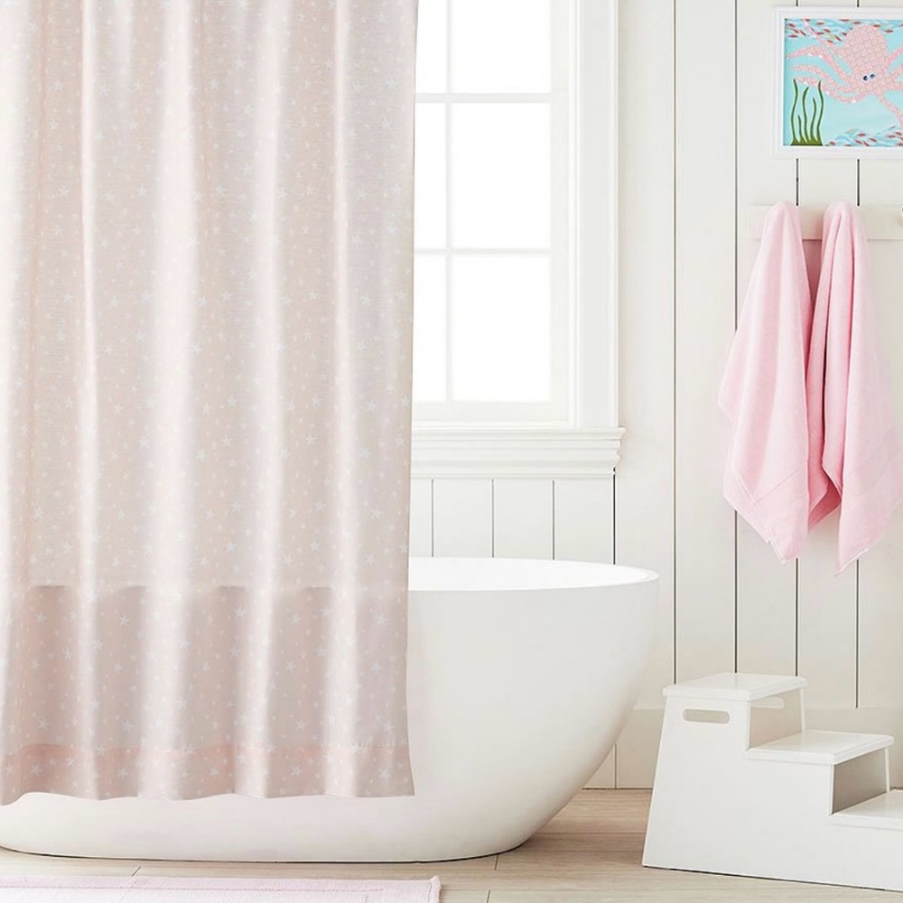 Pottery Barn Blush Star Shower Curtain - Picture 1 of 3